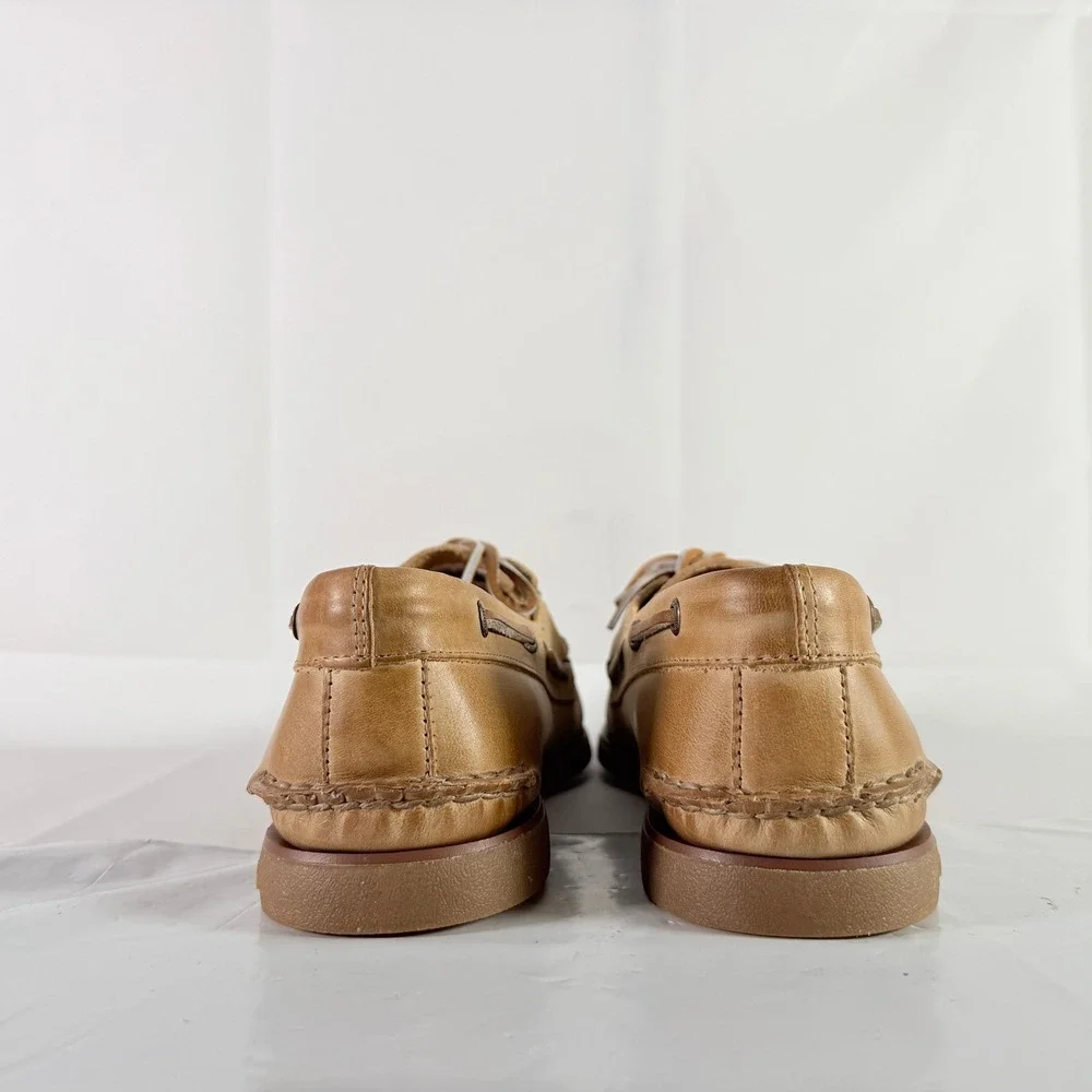 Sperry Gold Cup Authentic Original Burnished Tan Boat Shoes Mens 10.5M STS24497